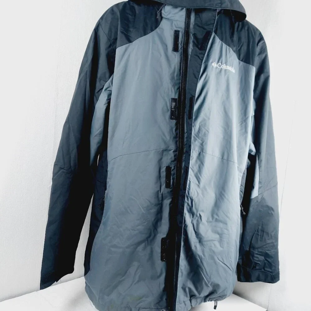 Columbia Men's Black Gray Versatile Triple Interchange Snow Windbreaker Jacket L